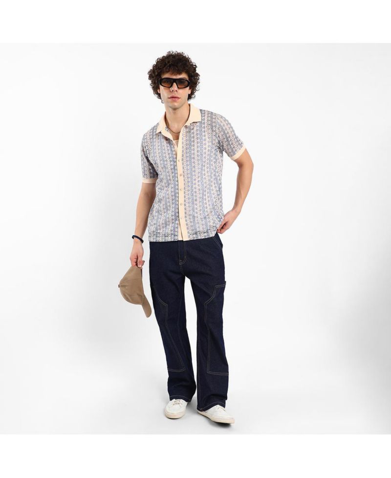 Men's Ditsy Floral Knit Shirt