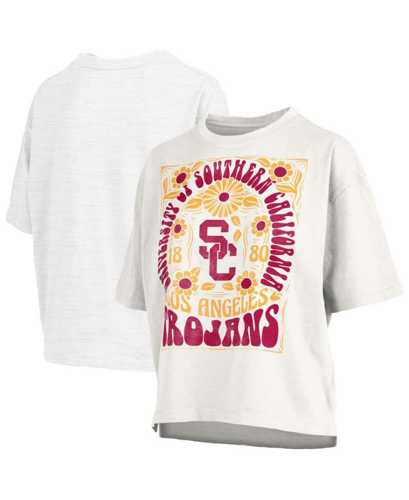 Women's White USC Trojans Harmony Oversized T-Shirt
