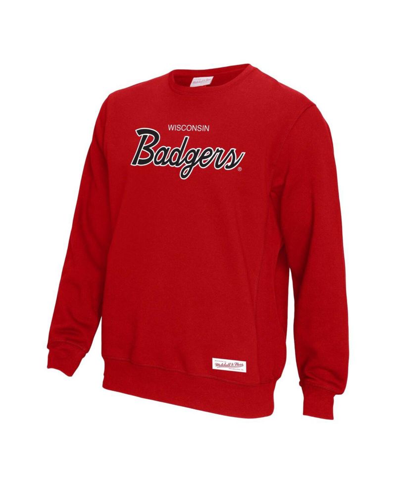 Men's Red Wisconsin Badgers Elite Script Pullover Sweatshirt