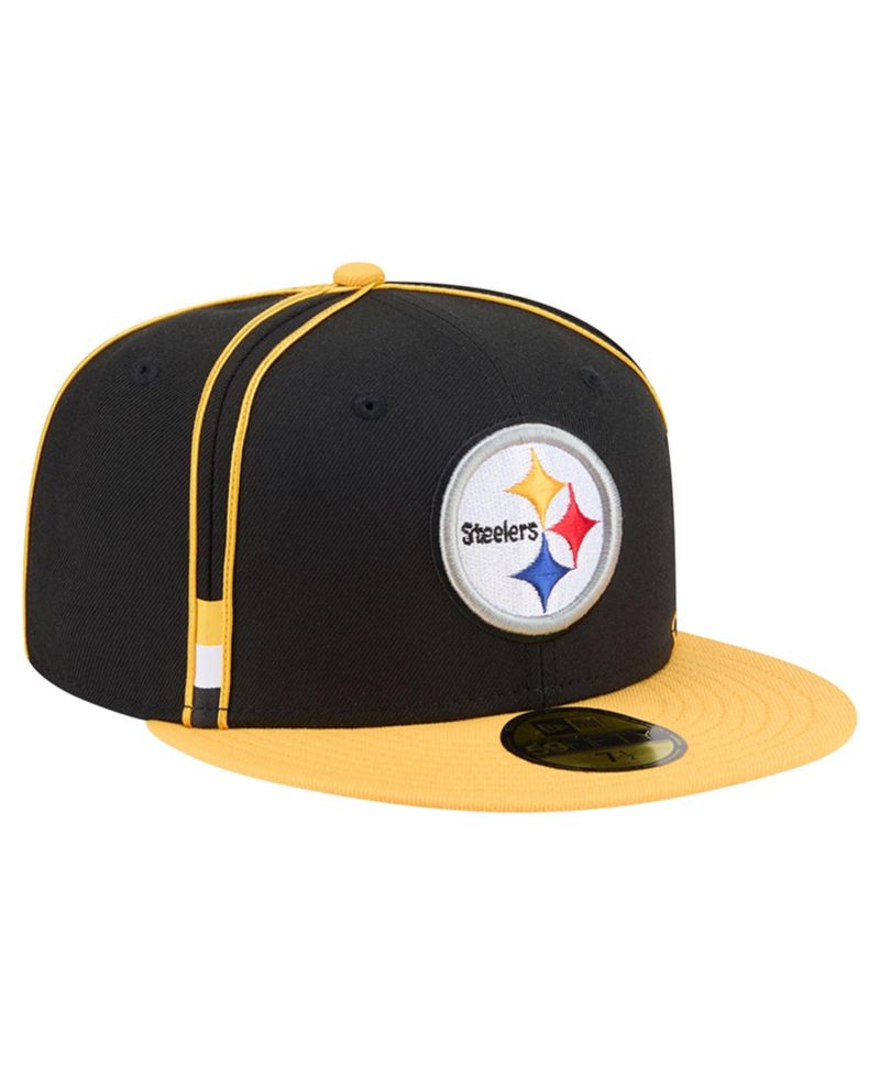 Men's Black Pittsburgh Steelers Soutache 59FIFTY Fitted Hat