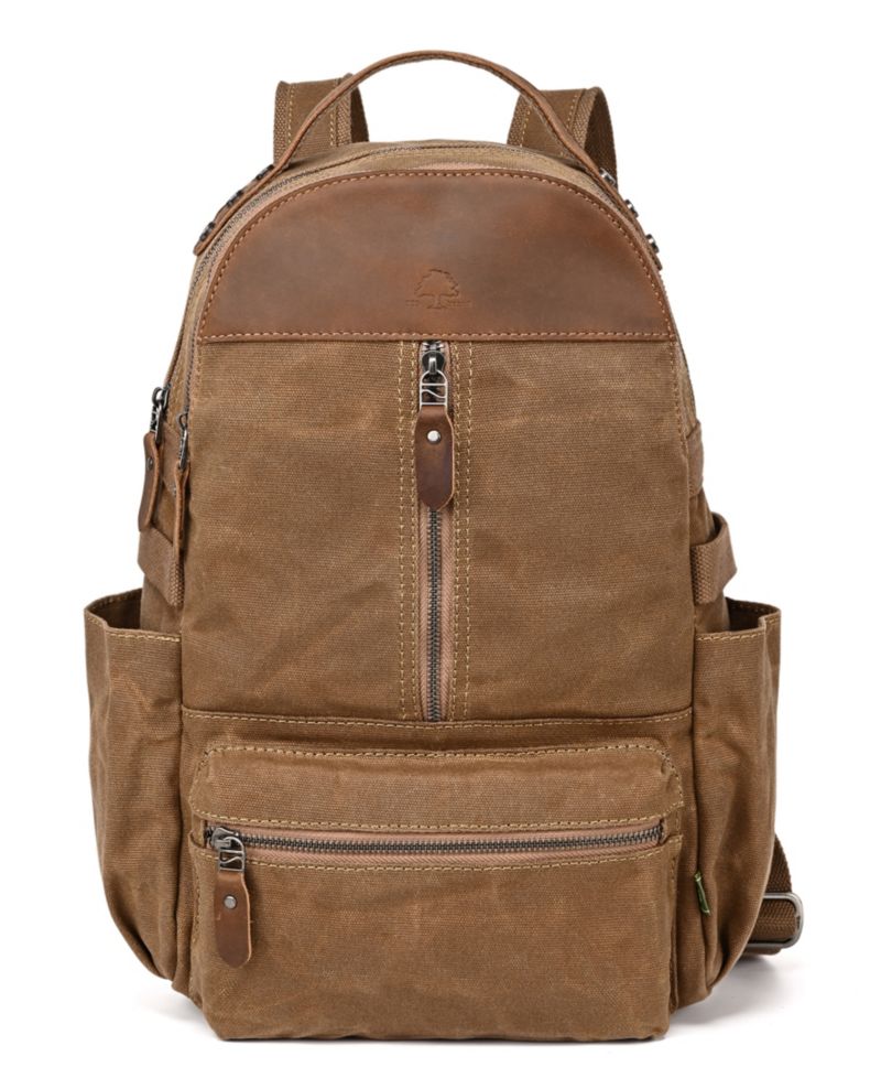 Mountain Leaf Utility Bee-Wax Canvas Backpack