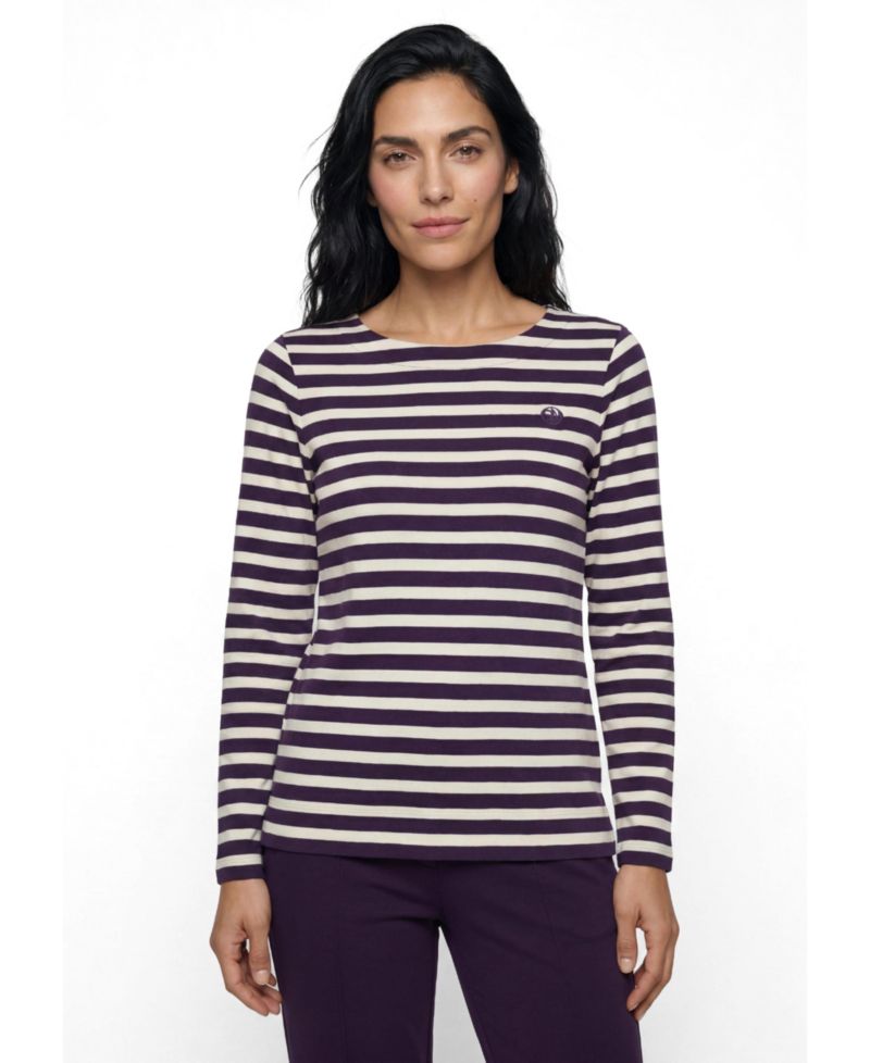 Women's Long-Sleeve Striped T-Shirt
