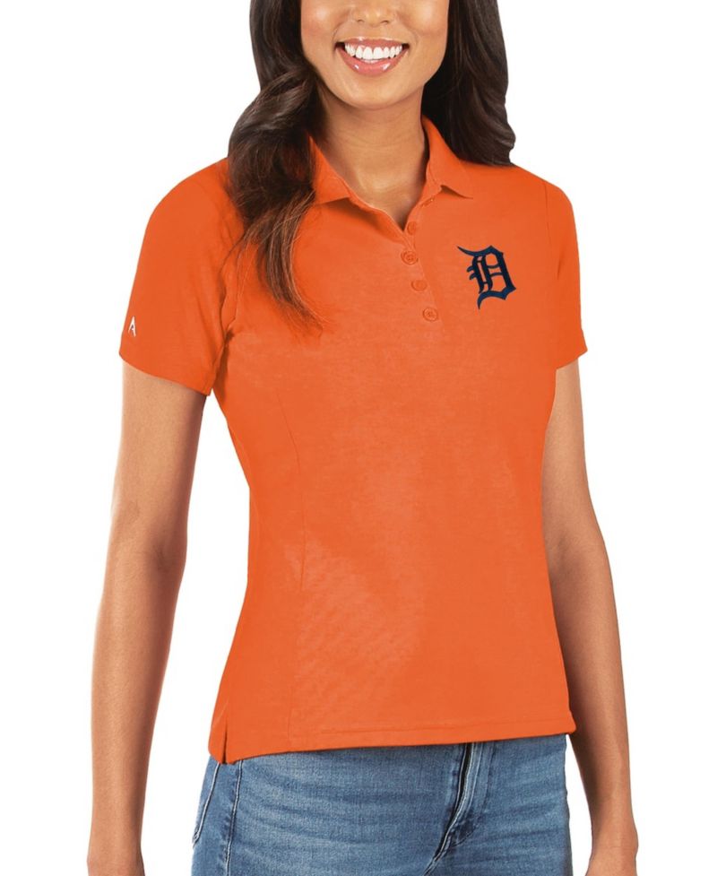 Women's Orange Detroit Tigers Legacy Pique Polo Shirt