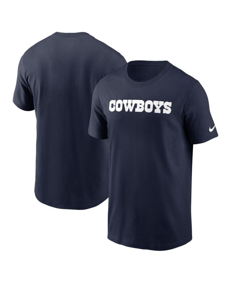 Men's Navy Dallas Cowboys Primetime Wordmark Essential T-Shirt