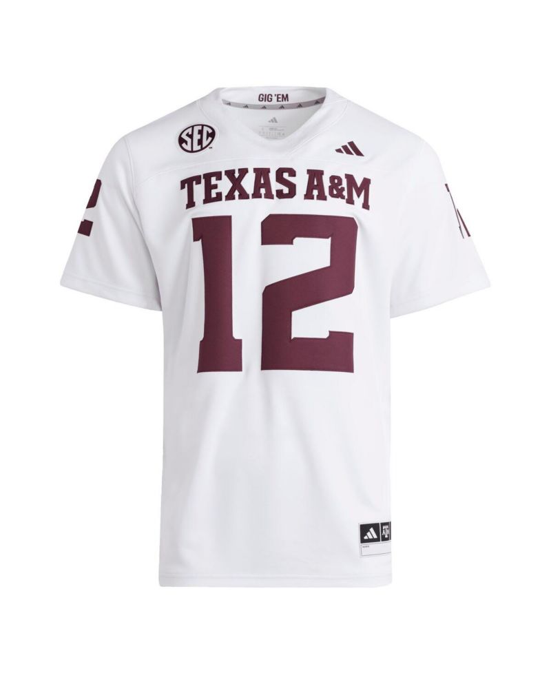 Men's 12 White Texas A&M Aggies Premier Jersey