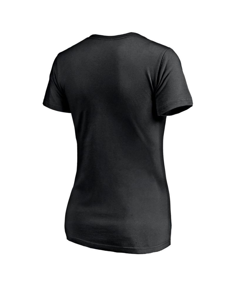 Women's Black Ottawa Senators Plus Size Mascot In Bounds V-Neck T-shirt