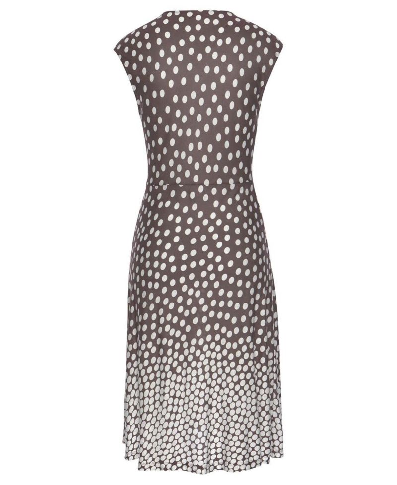 Women's Polka-Dot A-Line Knee-Length Dress