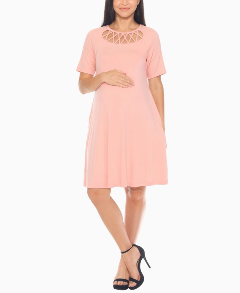 Women's Crisscross Neckline Maternity Dress