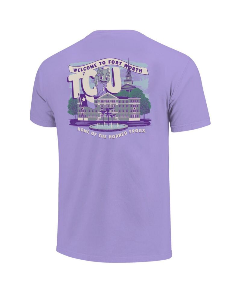 Big Boys and Girls Purple TCU Horned Frogs Local Campus Scene T-Shirt