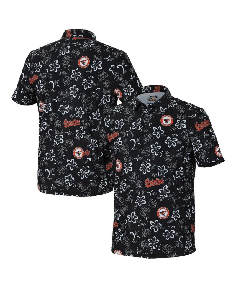 Men's Black Baltimore Orioles Cooperstown Collection Performance Polo Shirt