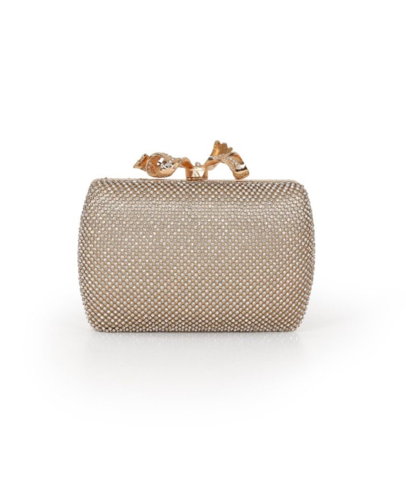 Woman's Cassia Crystal Minaudiere w. Bow Clasp