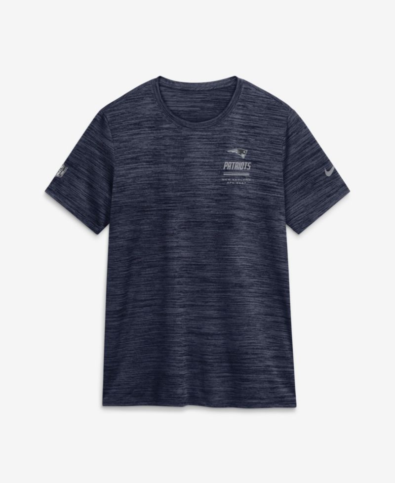 Women's New England Patriots Sideline Velocity Cross-Dyed Crewneck T-Shirt