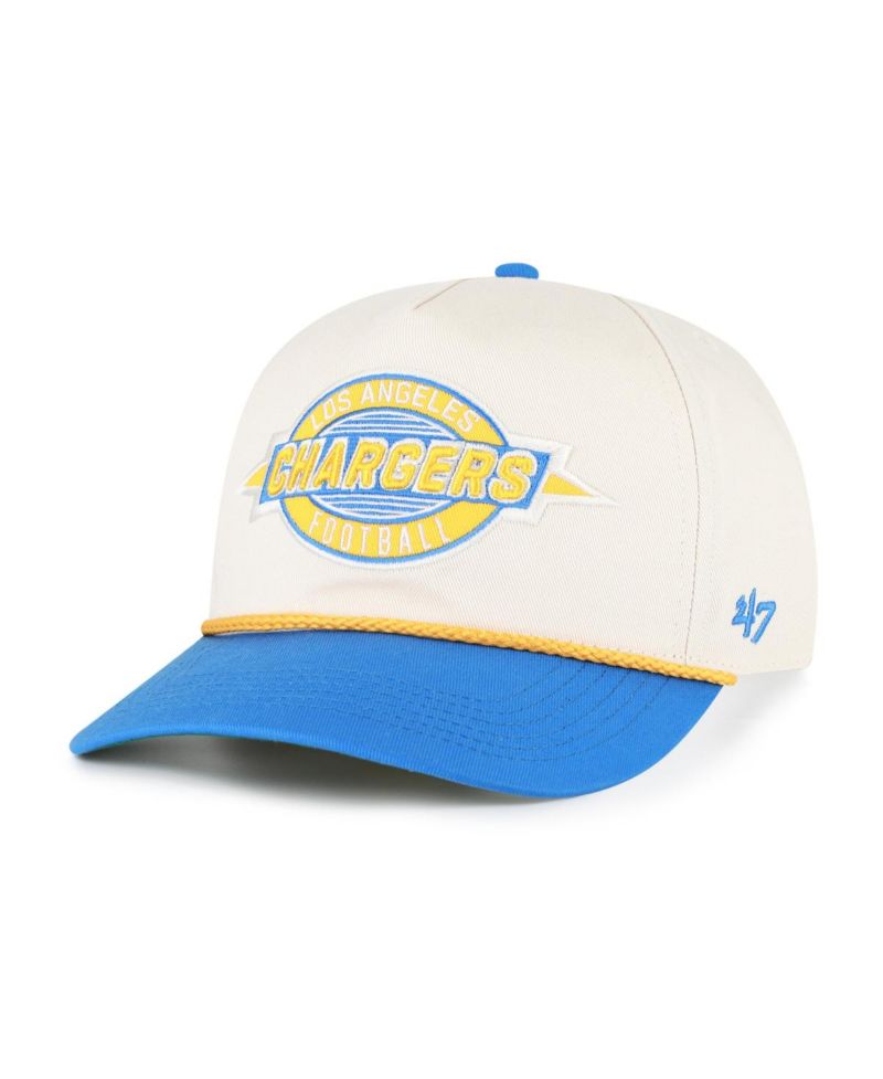 Men's Natural Los Angeles Chargers Frame Out Two Tone Hitch Adjustable Hat