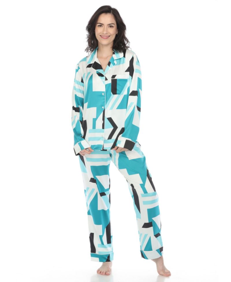 Women's Printed Satin Pajama Set