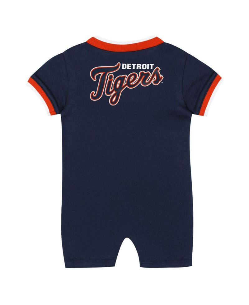 Baby Boys and Girls Navy Detroit Tigers Pinch Coverall