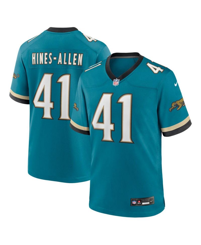 Men's Josh Hines-Allen Teal Jacksonville Jaguars Prowler Throwback Player Game Jersey