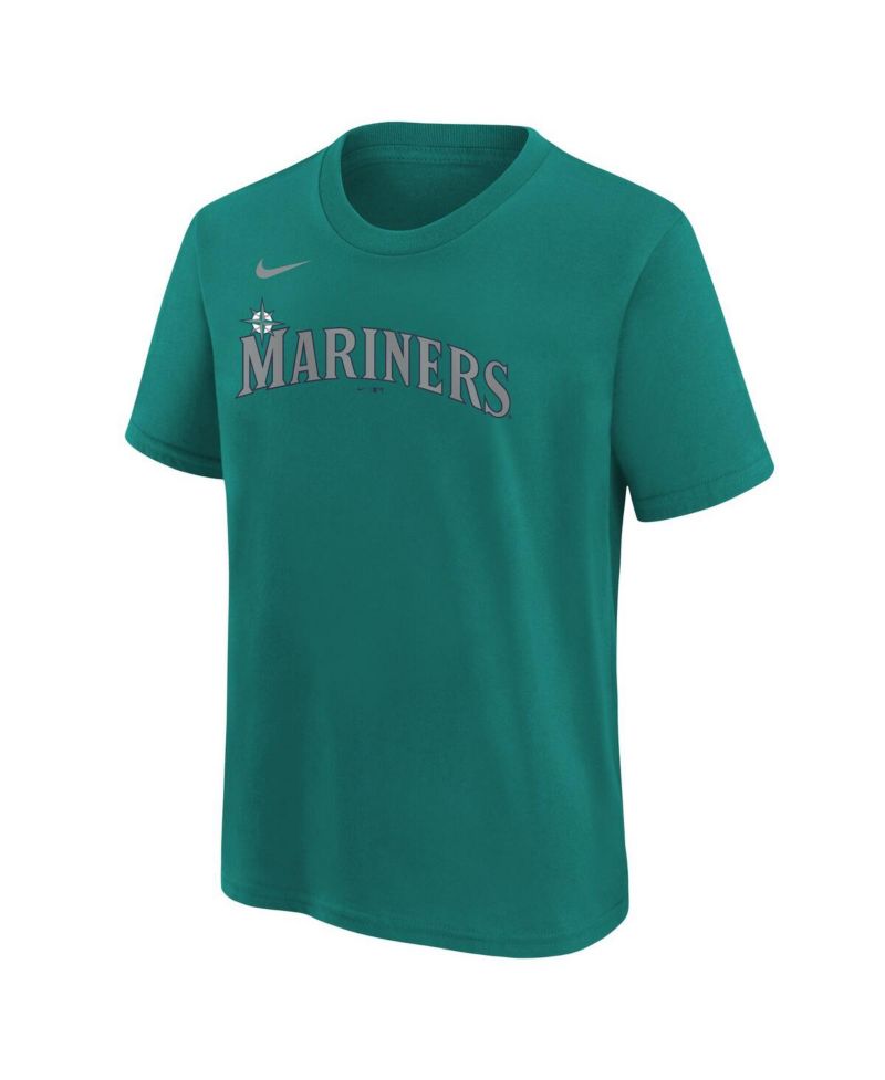Big Boys and Girls Julio Rodríguez Teal Seattle Mariners Name & Number T-Shirt