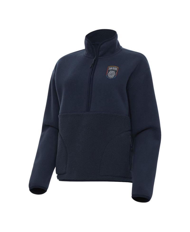 Women's Navy San Diego FC Figure Half-Zip Sweatshirt