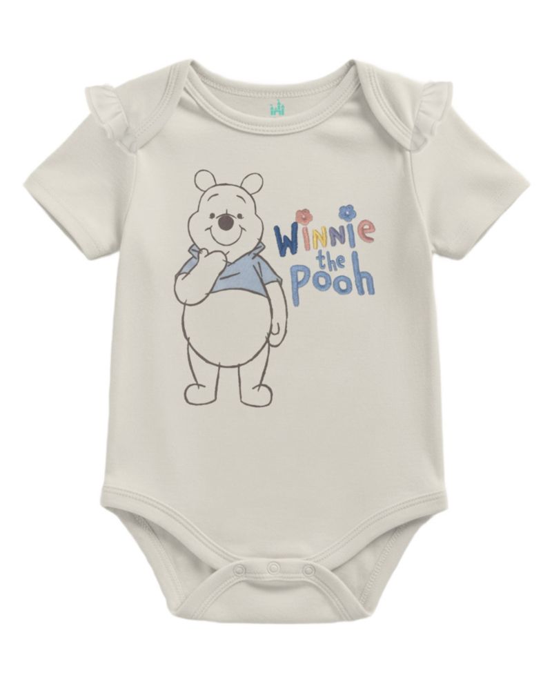 Baby Girls' Winnie-the-Pooh Print Jacket, Bodysuit and Pants, 3-Piece Set