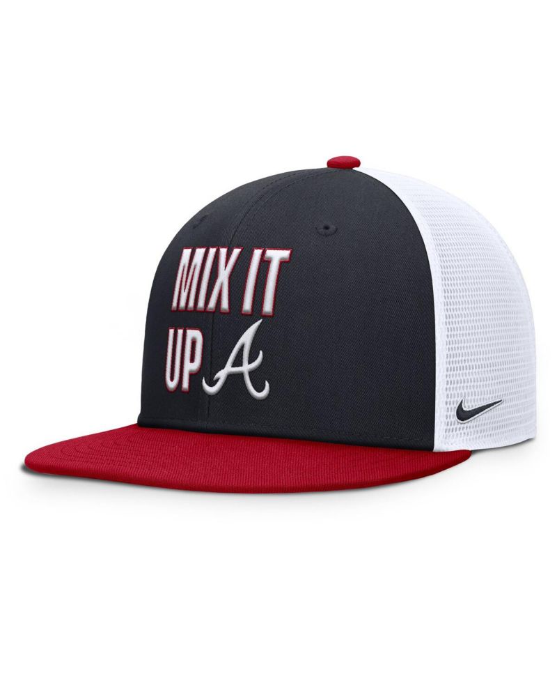 Men's Navy/Red Atlanta Braves Pro Performance Trucker Snapback Hat