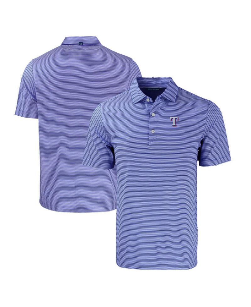 Men's Royal Texas Rangers Forge Eco Double Stripe Stretch Polo
