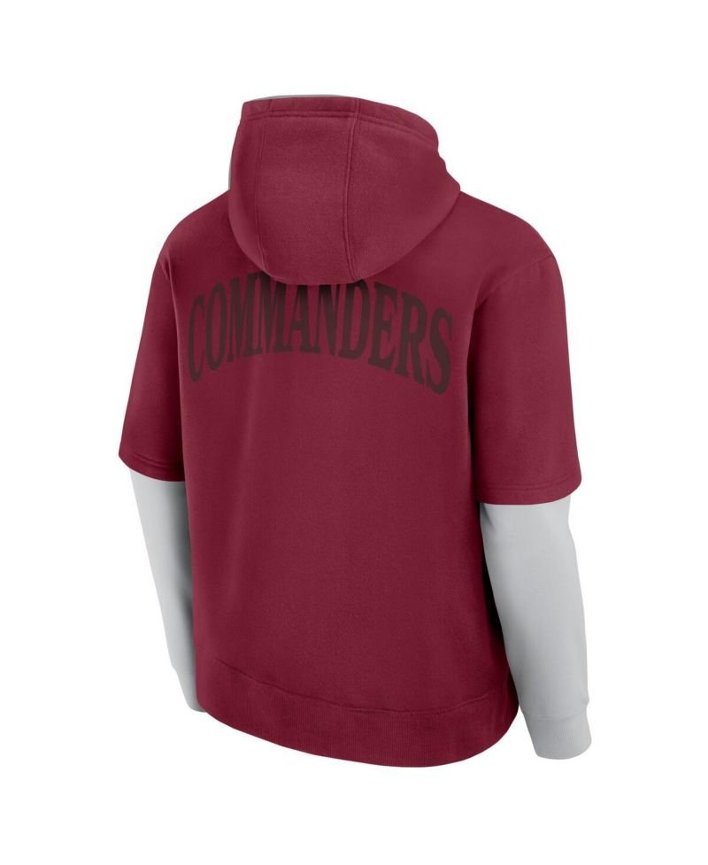 Men's and Women's Burgundy Washington Commanders Sleek Elements Pullover Hoodie