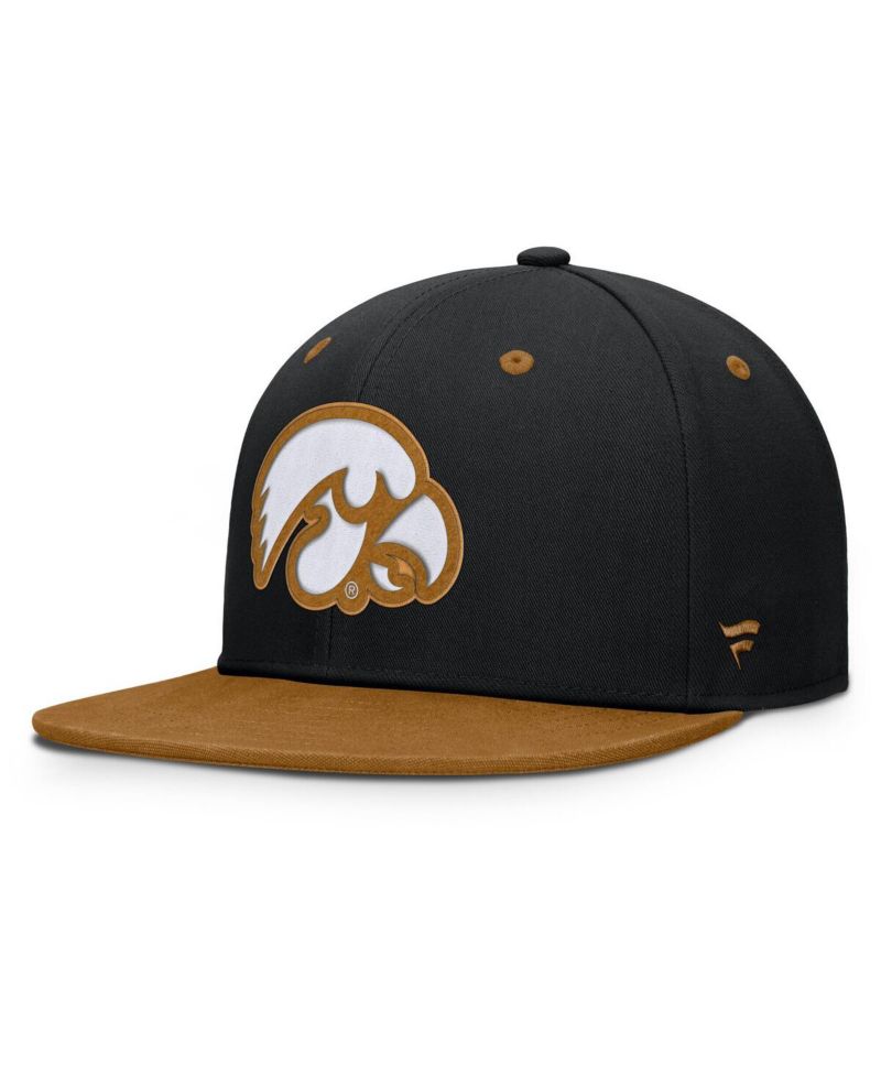 Men's Black/Brown Iowa Hawkeyes NoBo Fitted Hat