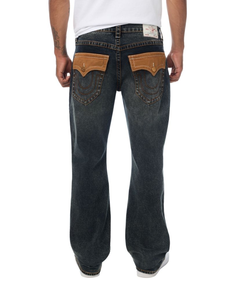 Men's Billy Suede-Detailed Bootcut Denim Jeans