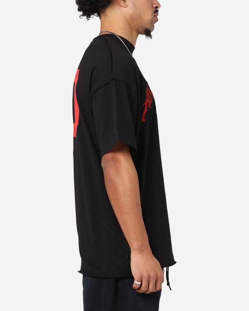 Men's Mosh Non Seam T-Shirt - Black/Red XS