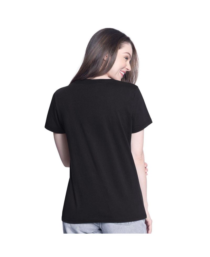 Women's Black William Byron Batter Up V-Neck T-Shirt