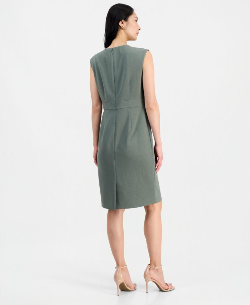 Petite Extended Cap Sleeve Sheath Dress