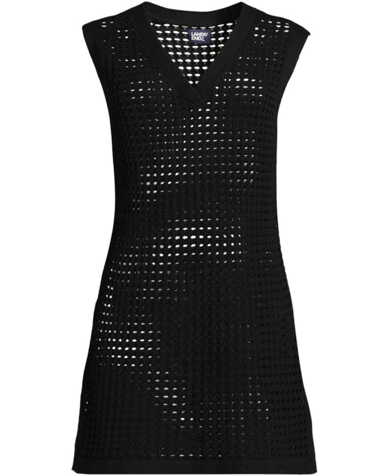 Plus Size Open Knit Cover-up Dress