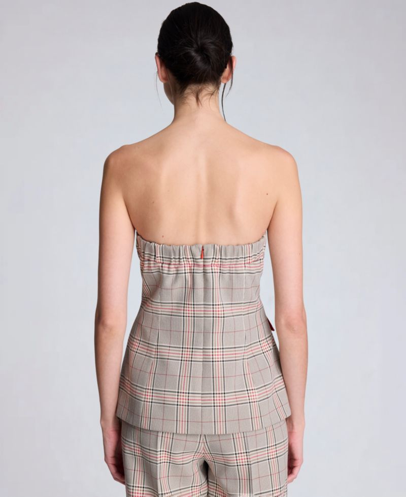 Women's Strapless Button-Front Shirt Vest