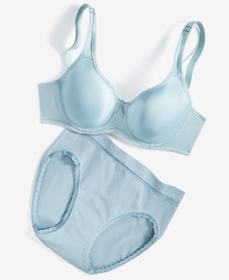 Women's Basic Beauty Underwire T-Shirt Bra & B-Smooth High-Cut Brief Underwear