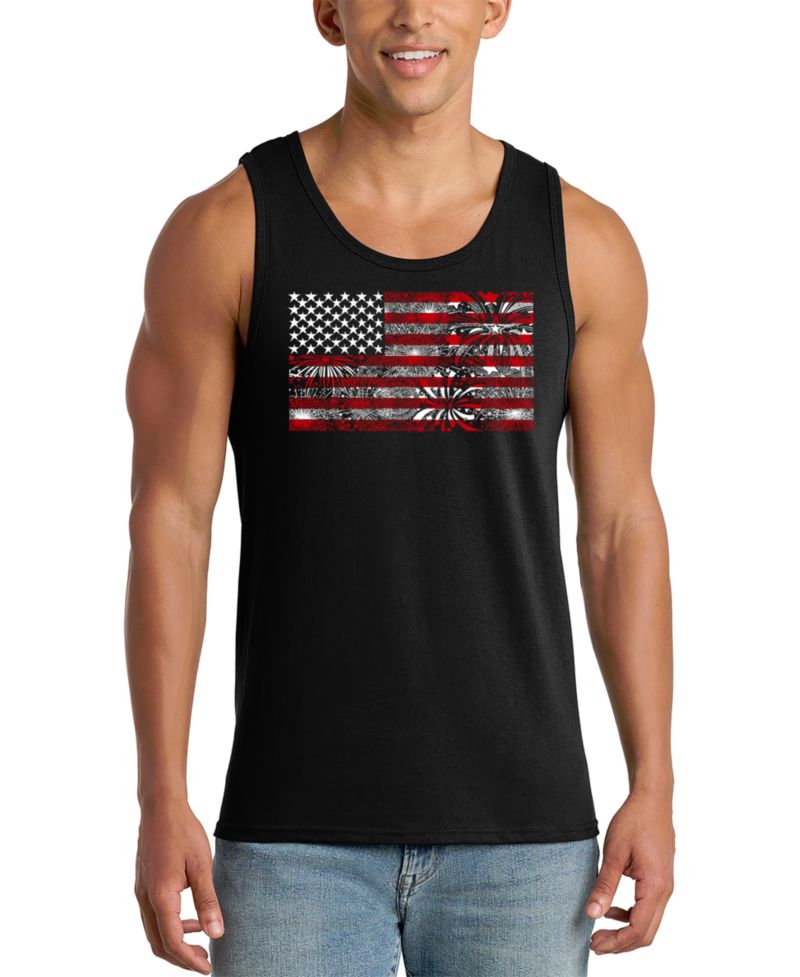 Men's USA Flag Patriotic Motivational Graphic Tank Top