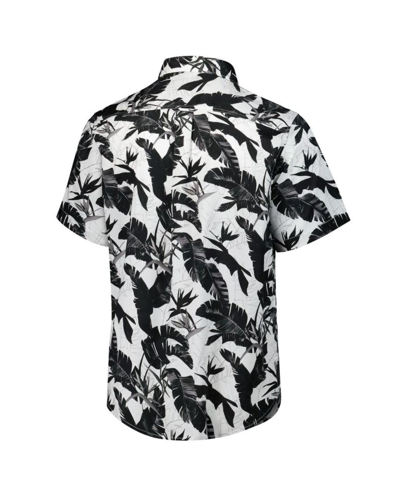 Men's Black Philadelphia Eagles Sunnyvale Blooms Camp Button-Up Shirt