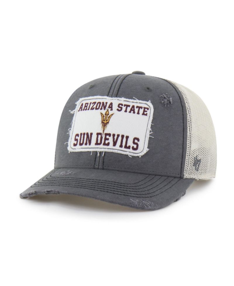 Men's and Women's '47 Charcoal Arizona State Sun Devils Egremont Well-Worn Adjustable Trucker Hat