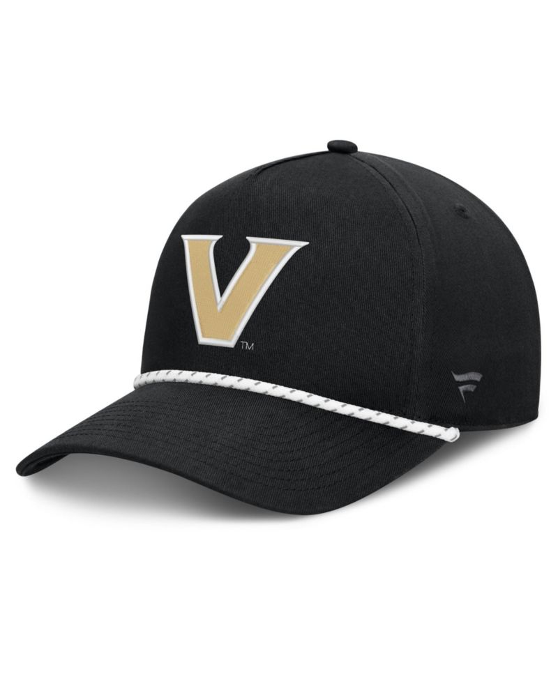 Men's Black Vanderbilt Commodores Undertone Rope Adjustable Hat