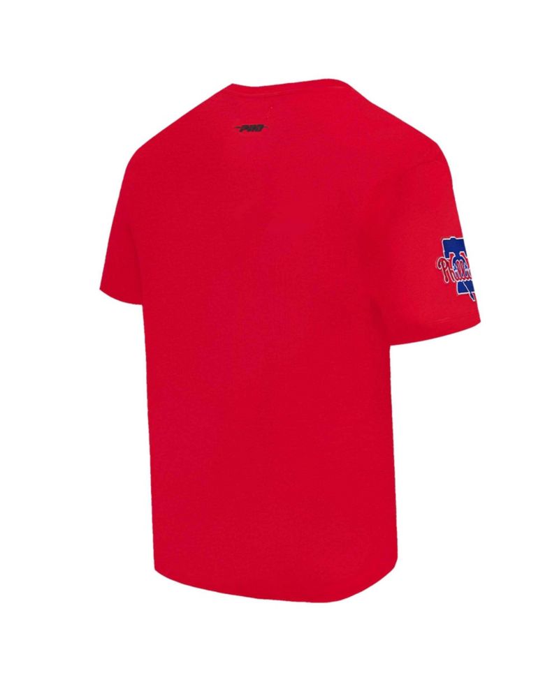Men's Red Philadelphia Phillies Turn It Up Dropped Shoulder T-Shirt