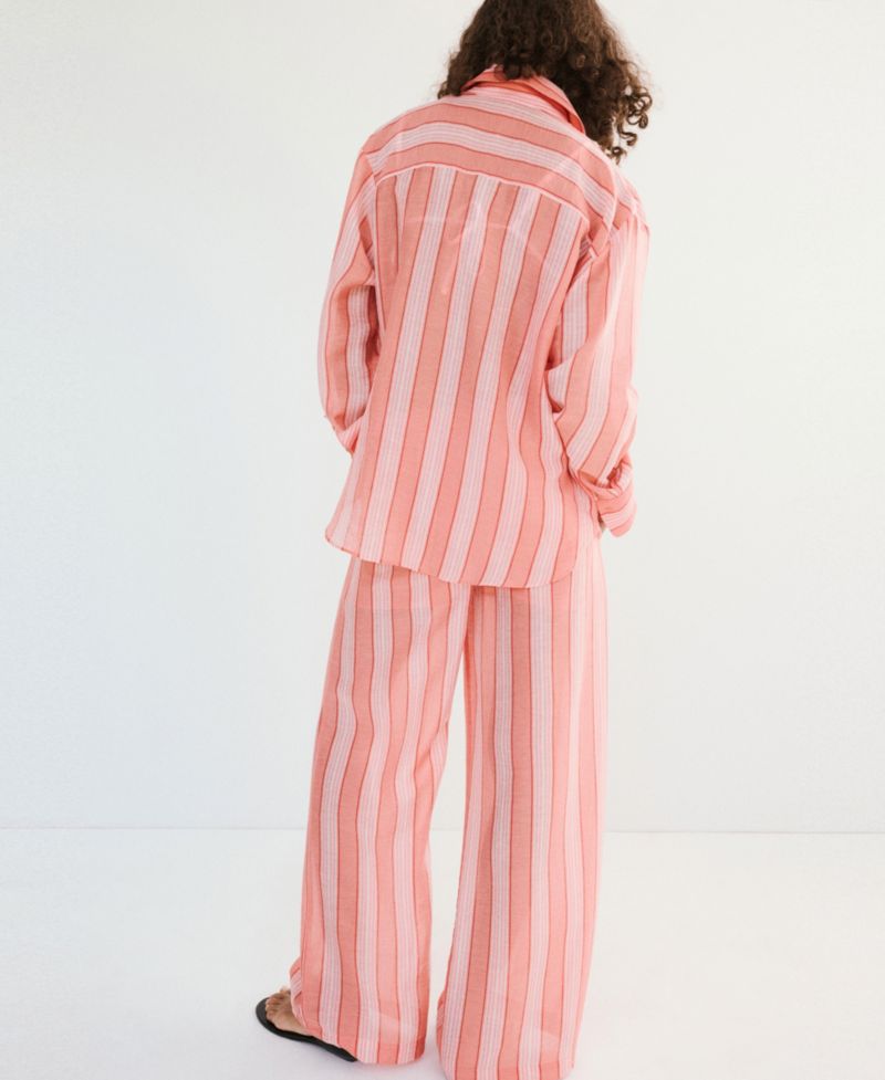Women's Striped Linen-Lyocell-Blend Shirt