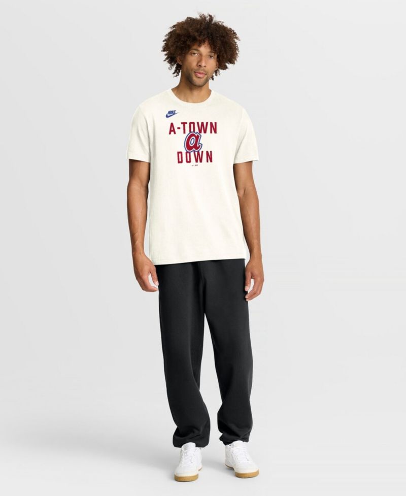 Men's Cream Atlanta Braves Cooperstown Collection ‘70s Inspired T-Shirt