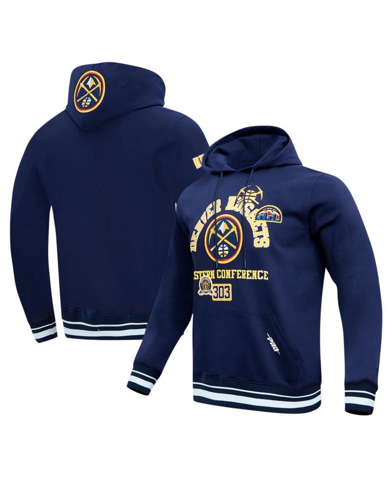 Men's Navy Denver Nuggets Area Code Pullover Hoodie