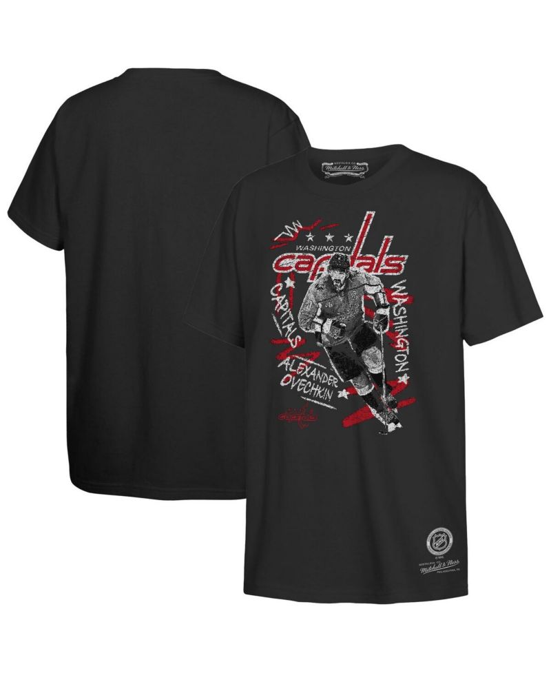 Big Boy's and Girl's Alexander Ovechkin Black Washington Capitals Chalked Up T-Shirt