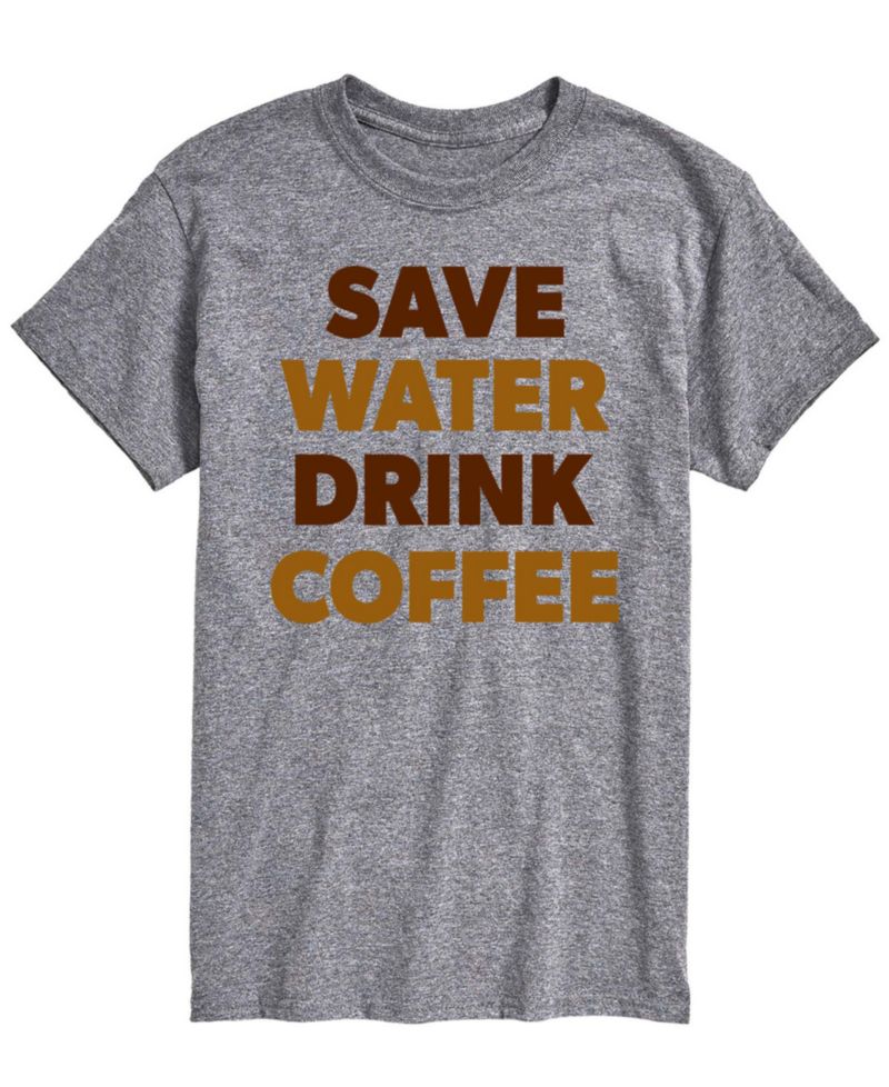 Men's Save Water Drink Coffee Short-Sleeve Graphic T-Shirt