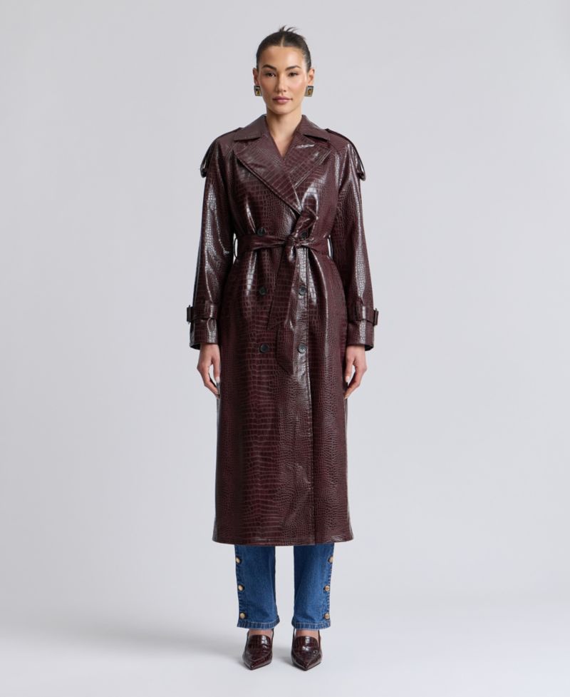 Women's Maxi Double-Breasted Trench Coat