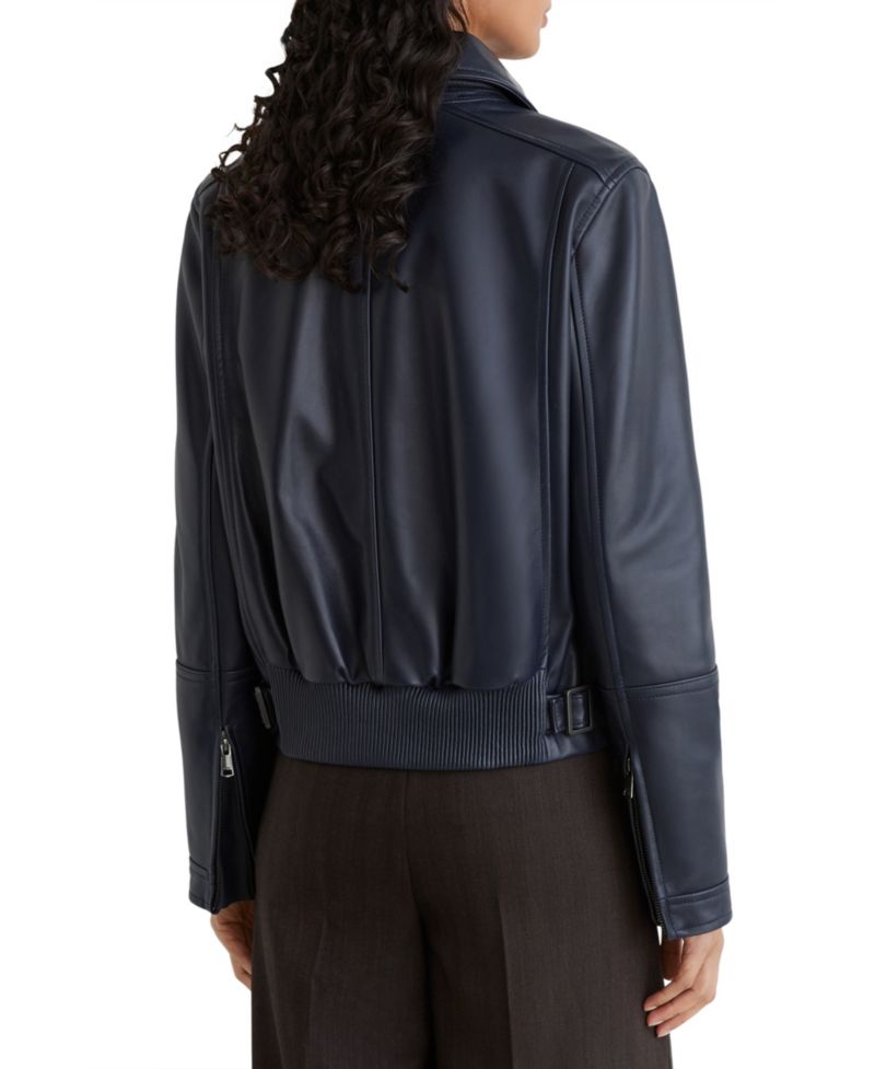 Women's Sorina Moto Leather Zip-Through Jacket