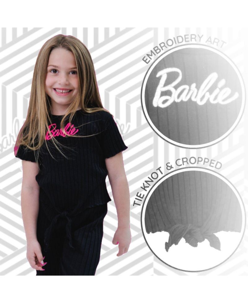Little Girls 5-12 Two-Piece Tee and Flare Leggings Set