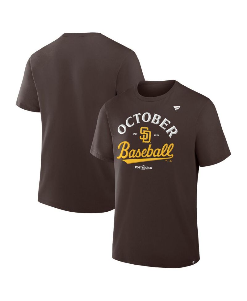 Men's Brown San Diego Padres 2025 MLB Postseason Locker Room T-Shirt