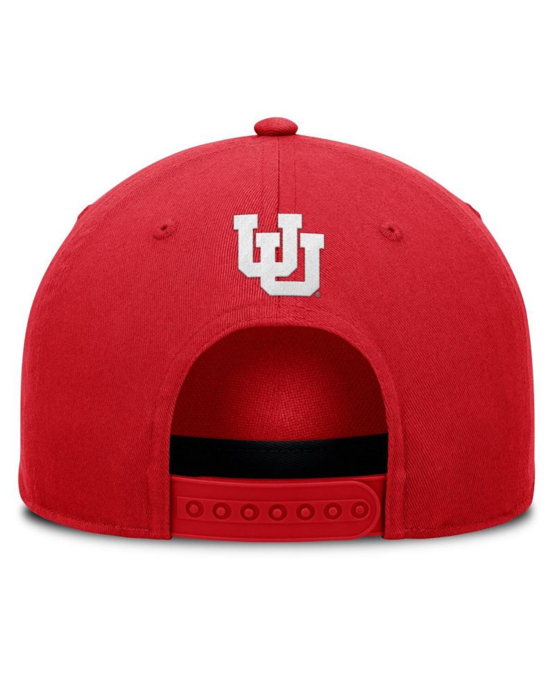 Men's Red Utah Utes Foul Ball Rope Adjustable Hat