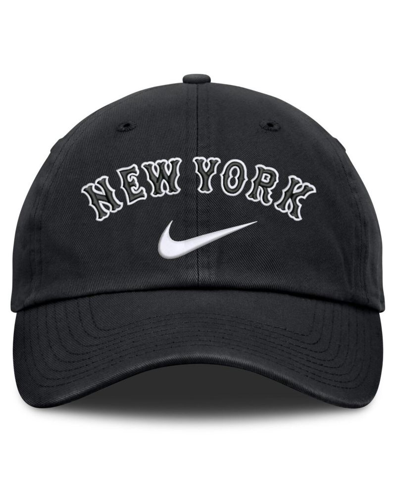 Men's Black New York Mets Primetime Club Adjustable Hat